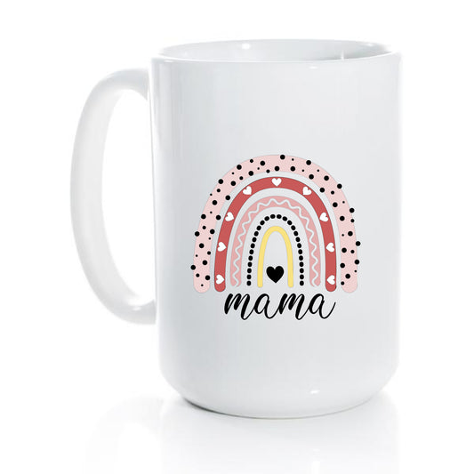 mama rainbow mug colorful mama coffee mug