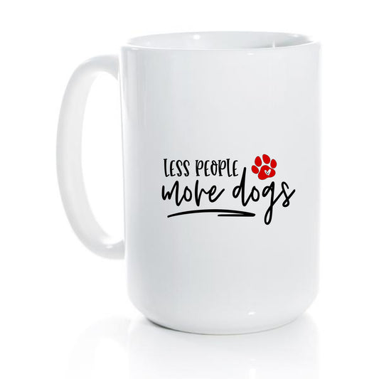 Less People More Dogs 15oz Mug